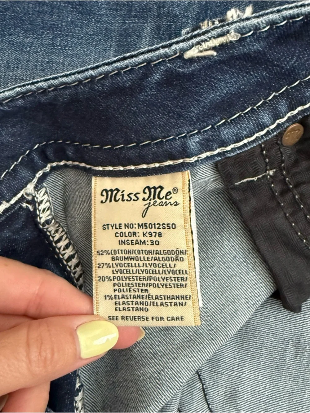 Miss Me Hailey Skinny Jeans Size 33 Style M5012S50 - Picture 4 of 10